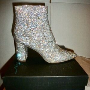 Betsey Johnson Women's Cady Ankle Boot Silver - Size 9 - New in Box, Never Worn